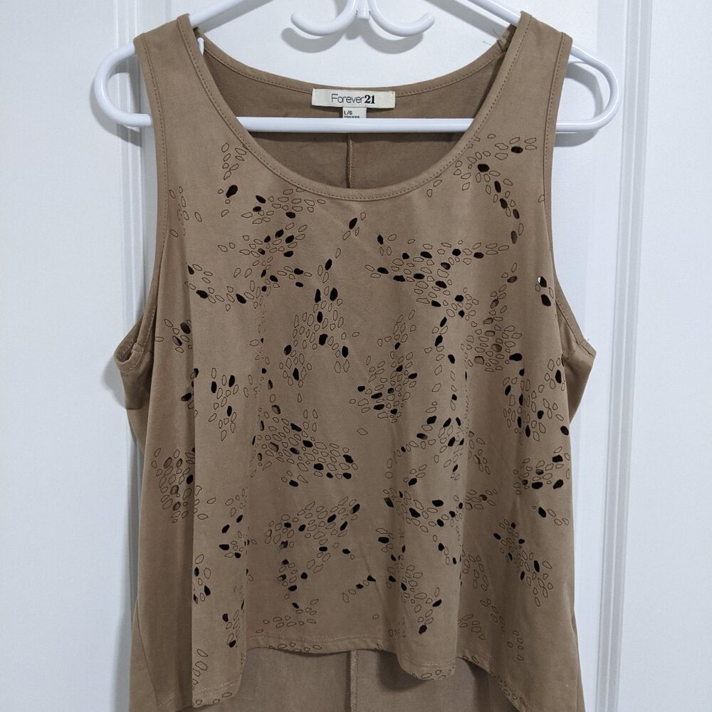 Forever 21 Light Faux Suede Sleeveless Top